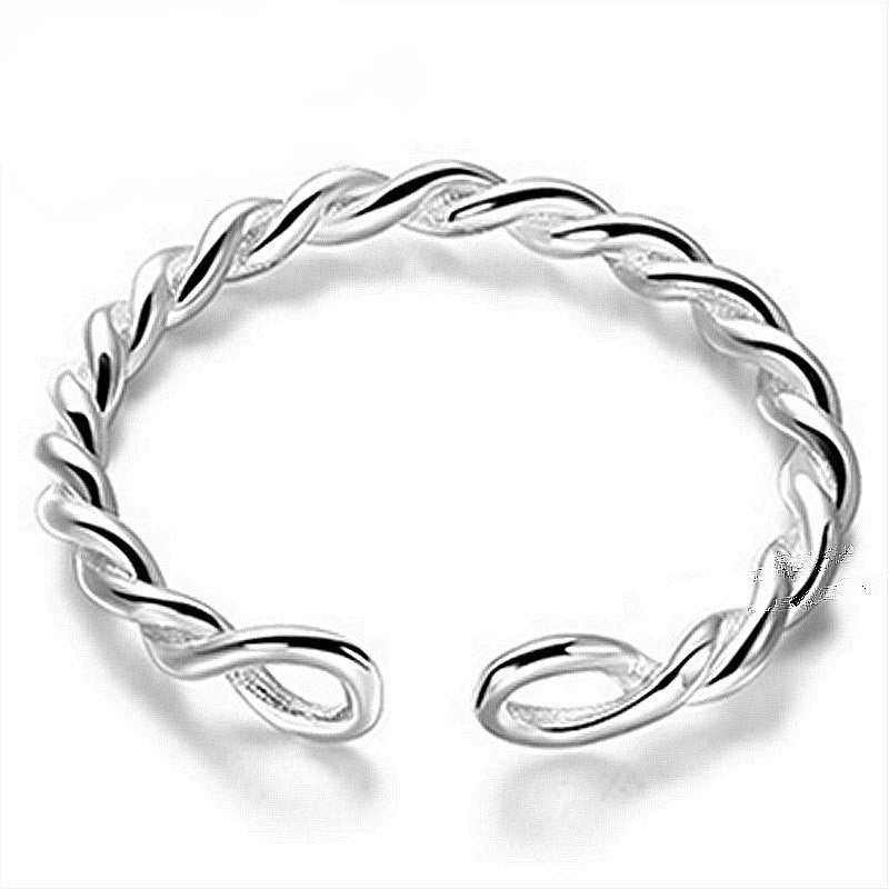 Korean Style Twisted Opening Simple Fashion Temperament Rings