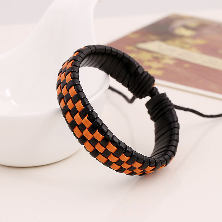 Woven Leather Unisex Fashion Personality Pull Bracelet