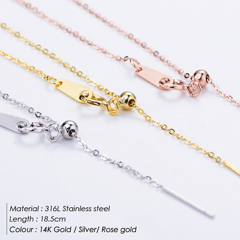 Adjustable Gold Extension Chain Stainless Steel Bracelets