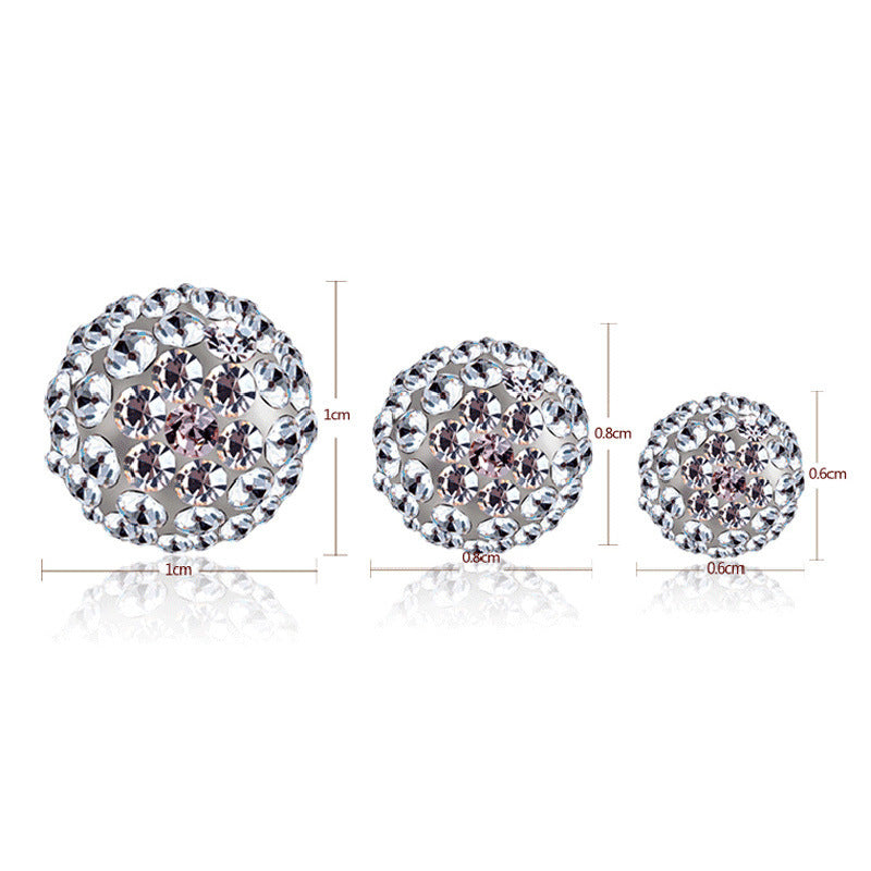 Women's For Super Flash Rhinestone Ball Ornament Full Earrings