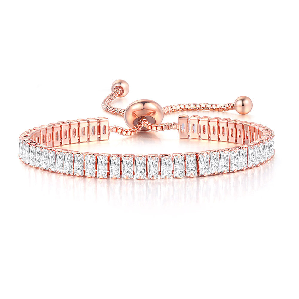 Beliebte rechteckige Zirkon-Armbänder für Damen