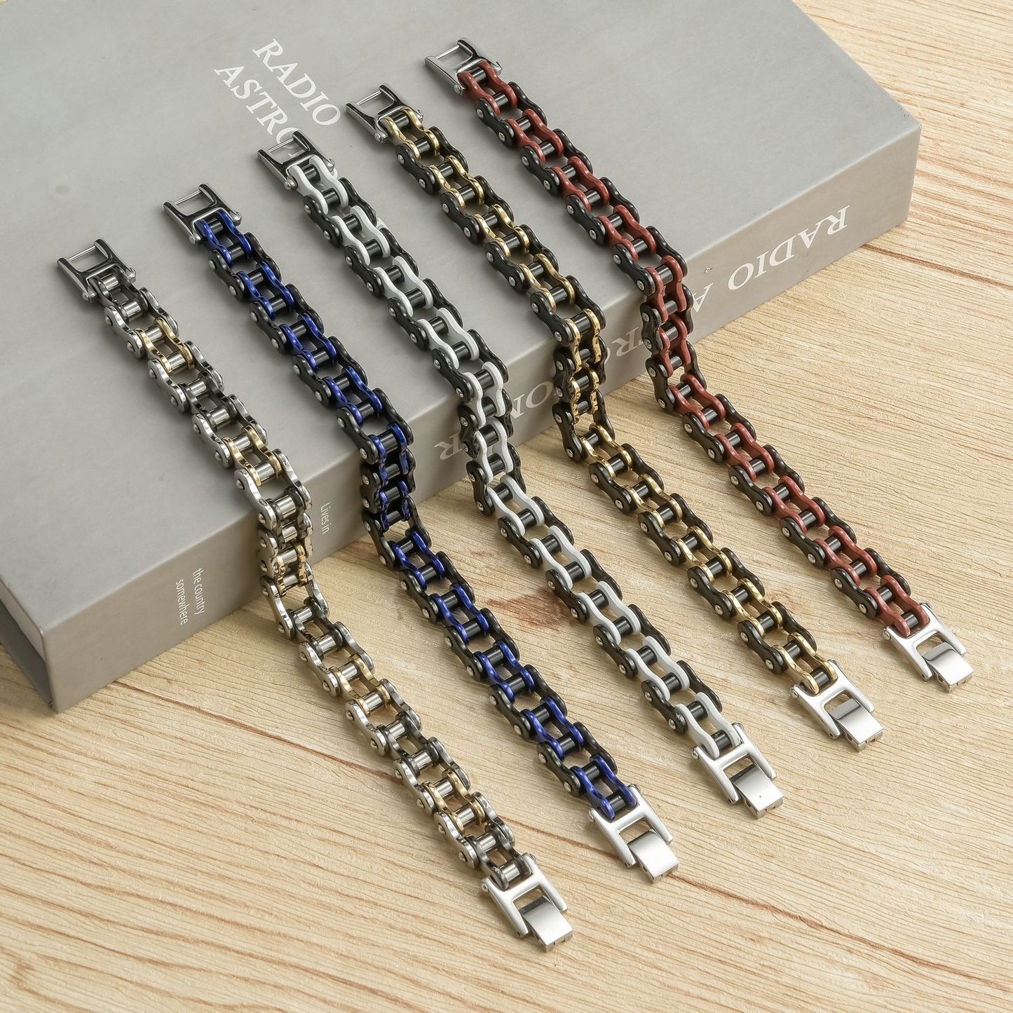 Men's Punk Stainless Steel Chain Jewelry Personality Haulage Bracelets