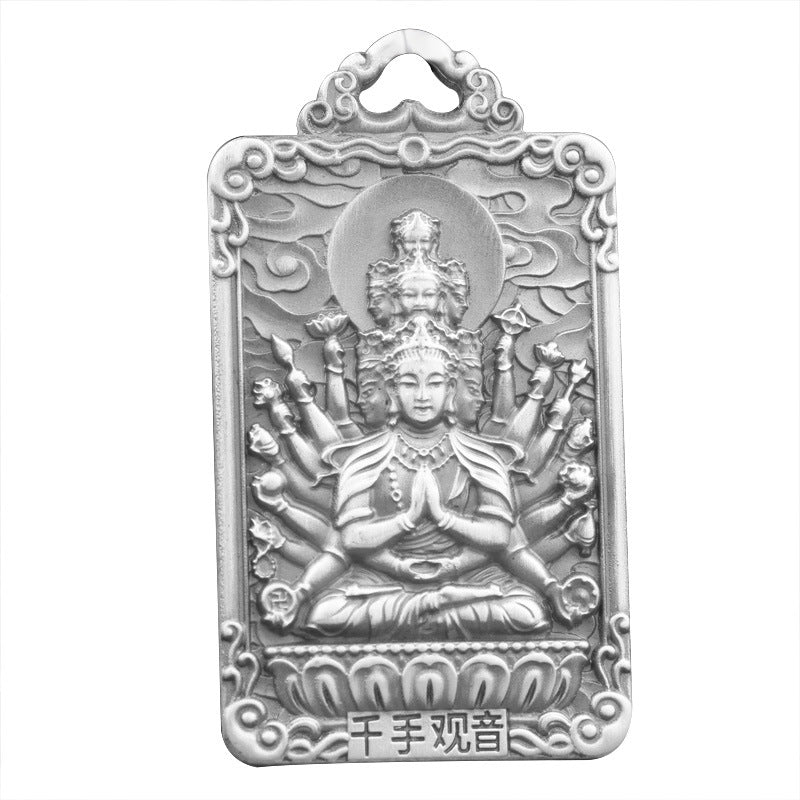 Men's Chinese Zodiac Pendants Sterling Sier Buddha Necklaces