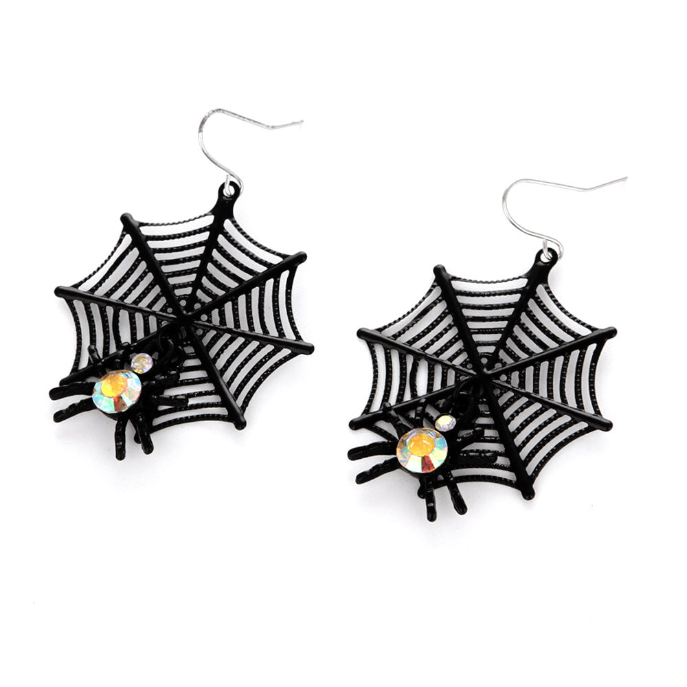 Gothic Ghost Spider Skull Ear Female Earrings