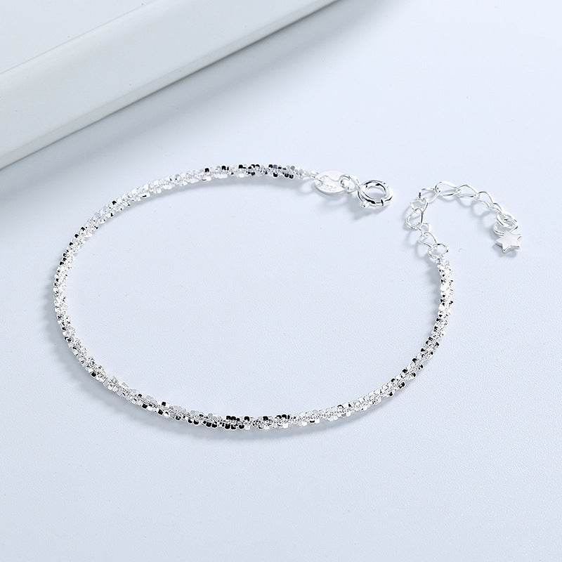 Bracelets brillants en argent Sterling pour femmes, ornement de ciel étoilé, chou-fleur