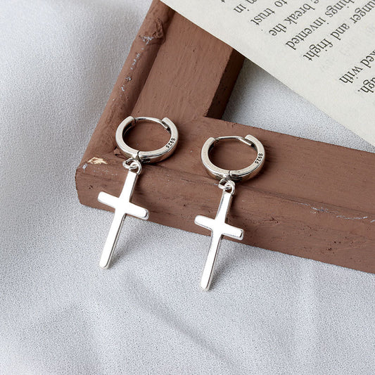 Women's & Men's & Style Cross Temperament Personality And Earrings