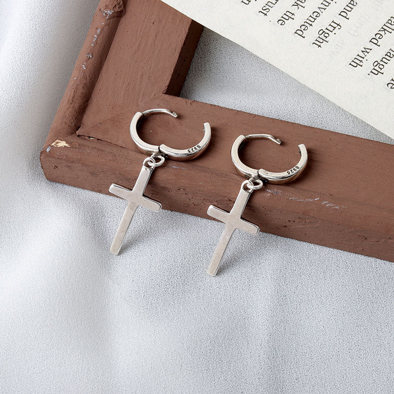 Women's & Men's & Style Cross Temperament Personality And Earrings