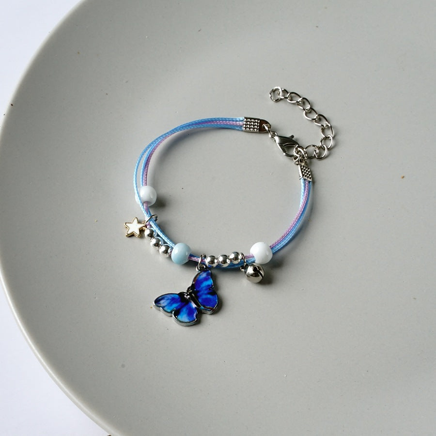 Fashion Popular Blue Butterfly Female Cold Bracelets