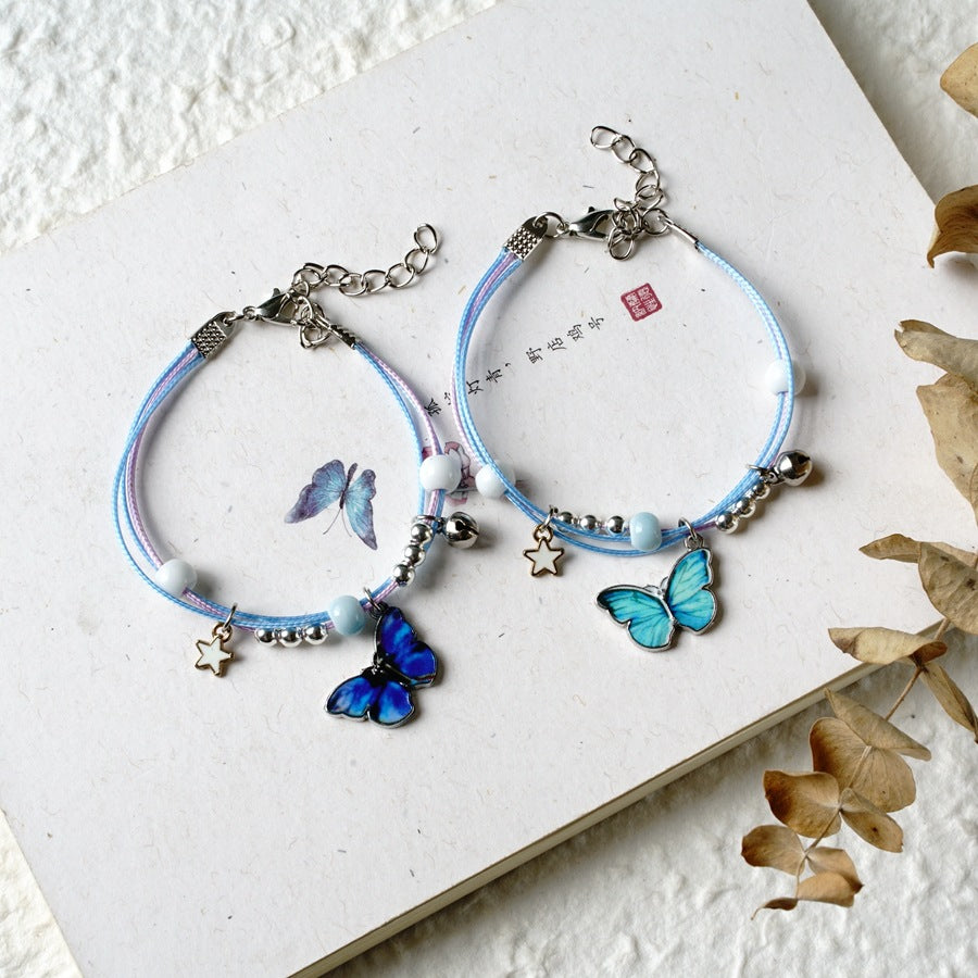 Mode beliebte blaue Schmetterling weibliche kalte Armbänder