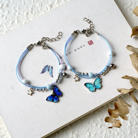 Fashion Popular Blue Butterfly Female Cold Bracelets