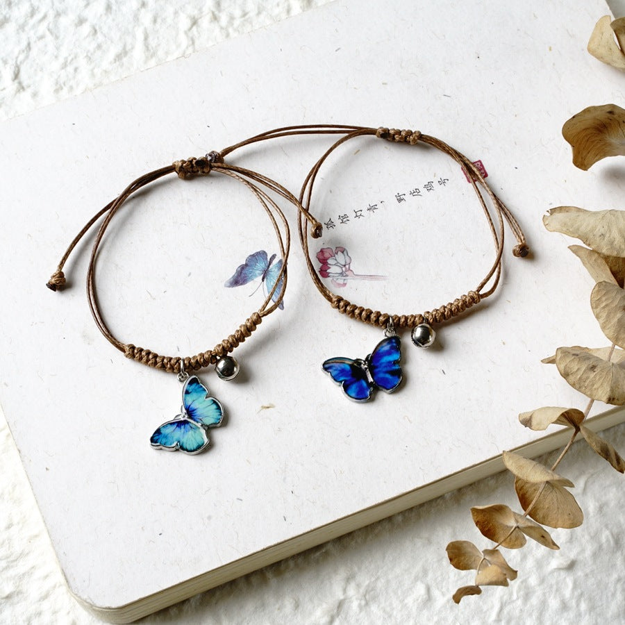 Fashion Popular Blue Butterfly Female Cold Bracelets