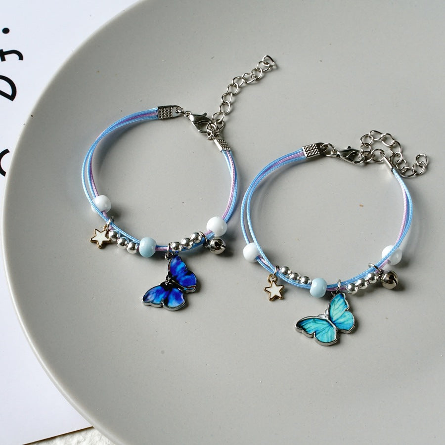 Fashion Popular Blue Butterfly Female Cold Bracelets