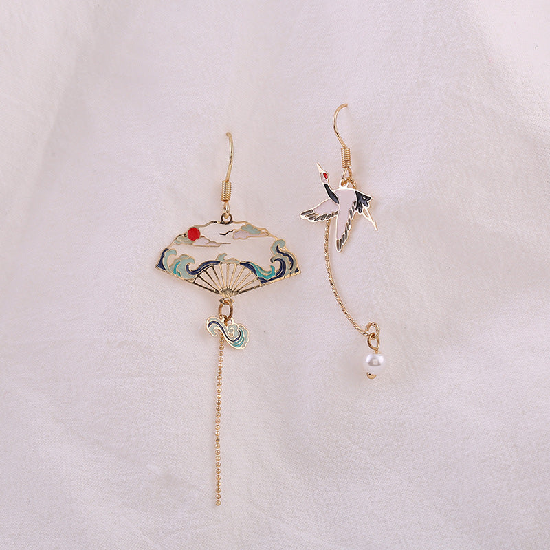 Boucles d'oreilles à crochet d'oreille pour femmes, Style ethnique, personnalité créative