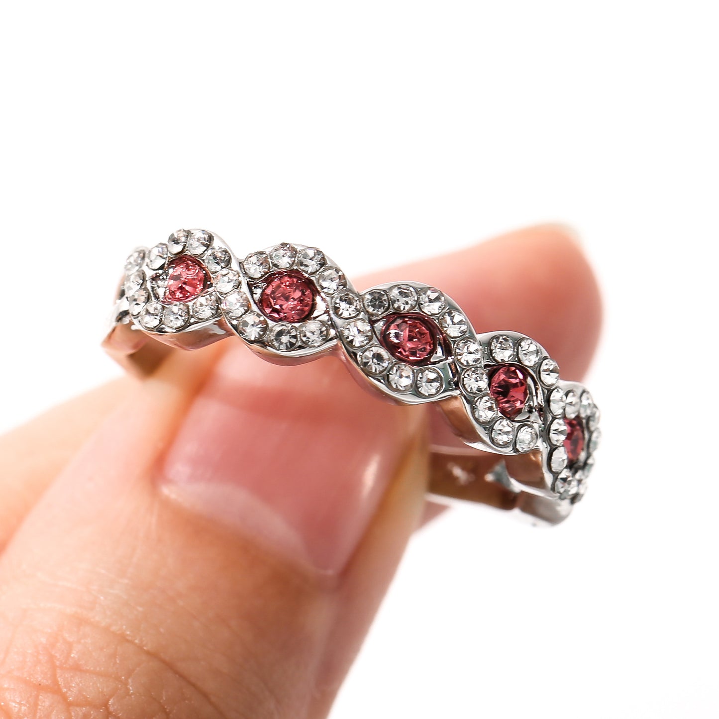 Ruby Engagement Grandmother Green Zircon Hand Rings