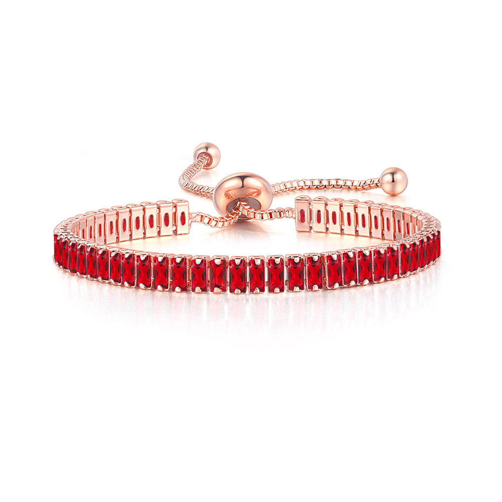 Popular Rectangular Zircon Female Hot Item Bracelets