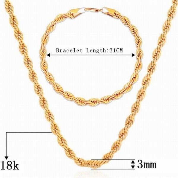 Men's Chain Minimalist Hip Hop Gold Plated Necklaces