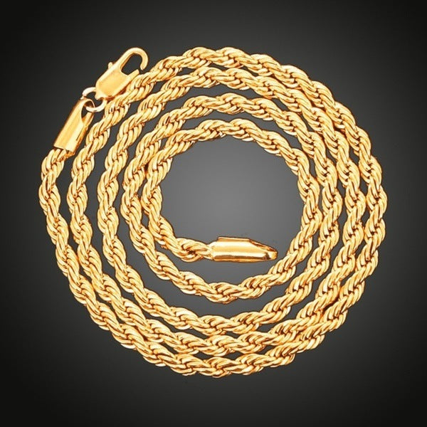 Men's Chain Minimalist Hip Hop Gold Plated Necklaces