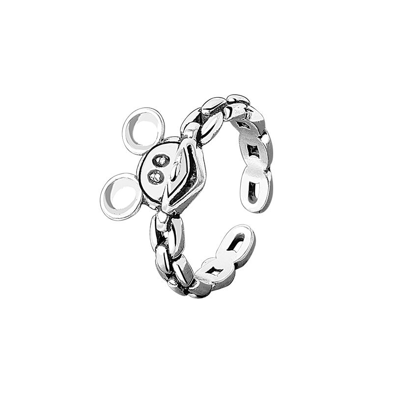 Niedliche Mickey-Mouse-Sternzeichen-Twist-personalisierte Ringe