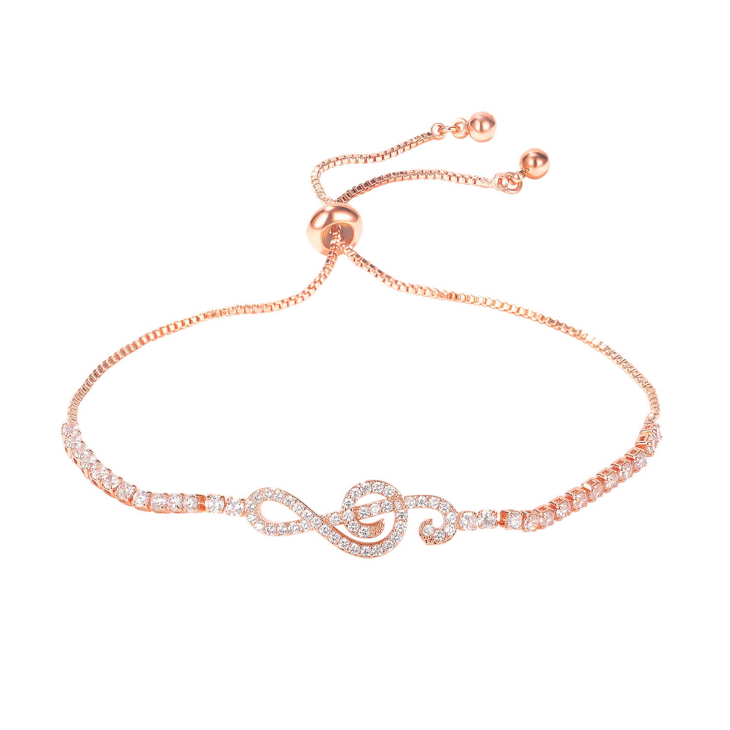 Bracelets en diamant pour femmes, ornement de Style, mode, Note de musique, diamant