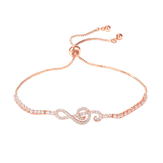 Women's Style Ornament Fashion Musical Note Diamond Bracelets