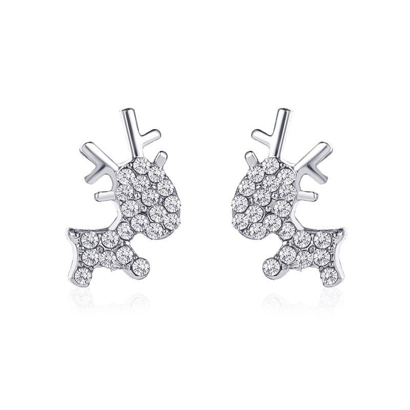 Boucles d'oreilles en forme de cerf pour femmes, simples, mignonnes, exquises, petits animaux