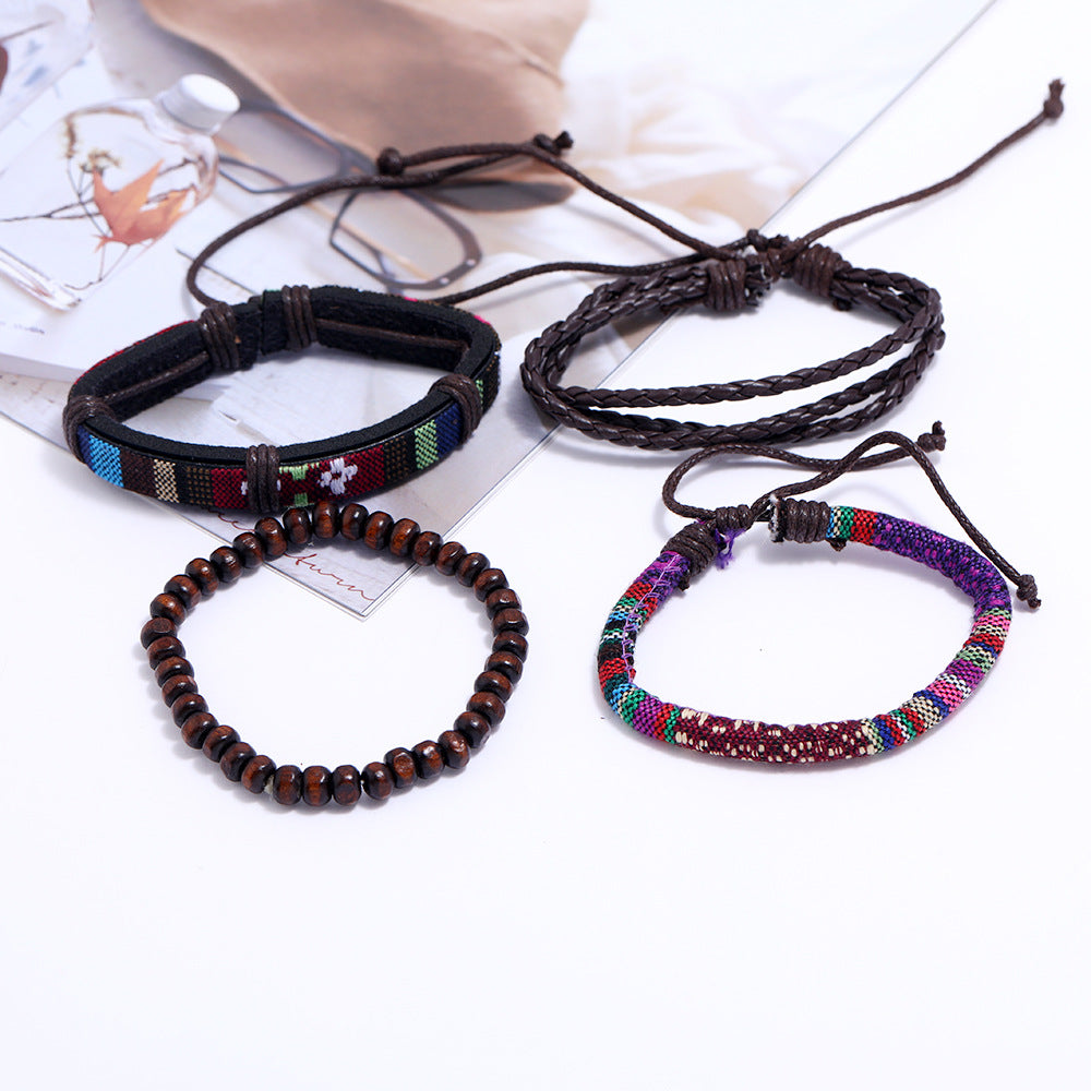 Women's & Men's & Ethnic Style Fabric Retro Korean Simple And Woven Bracelets