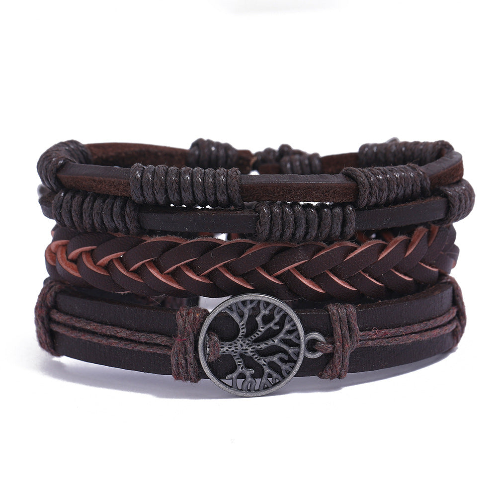 Women's & Men's & Tree Of Life Leather Woven Bracelets