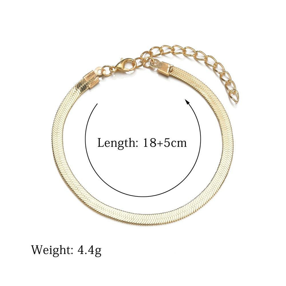 Popular Two-tone Snake Chain Simple Accessories Bracelets