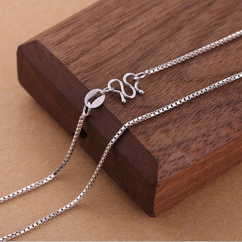 Women's Sterling Sier Melon Seeds Chain Water Necklaces