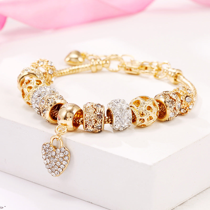 Bracelets d'ornement de perles d'or en alliage innovant