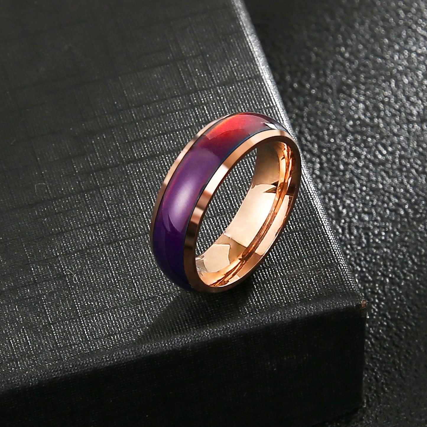 Men's Steel Does Not Fade Design Mood Rings