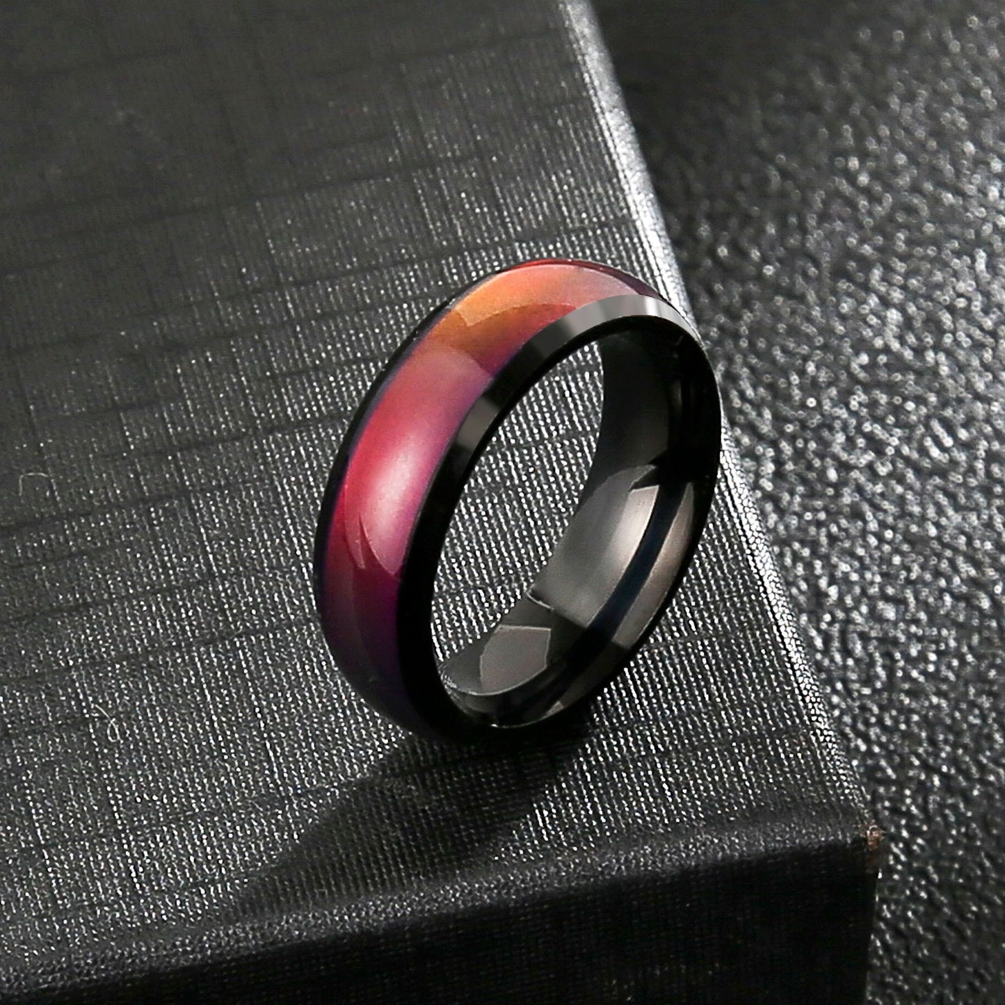 Men's Steel Does Not Fade Design Mood Rings