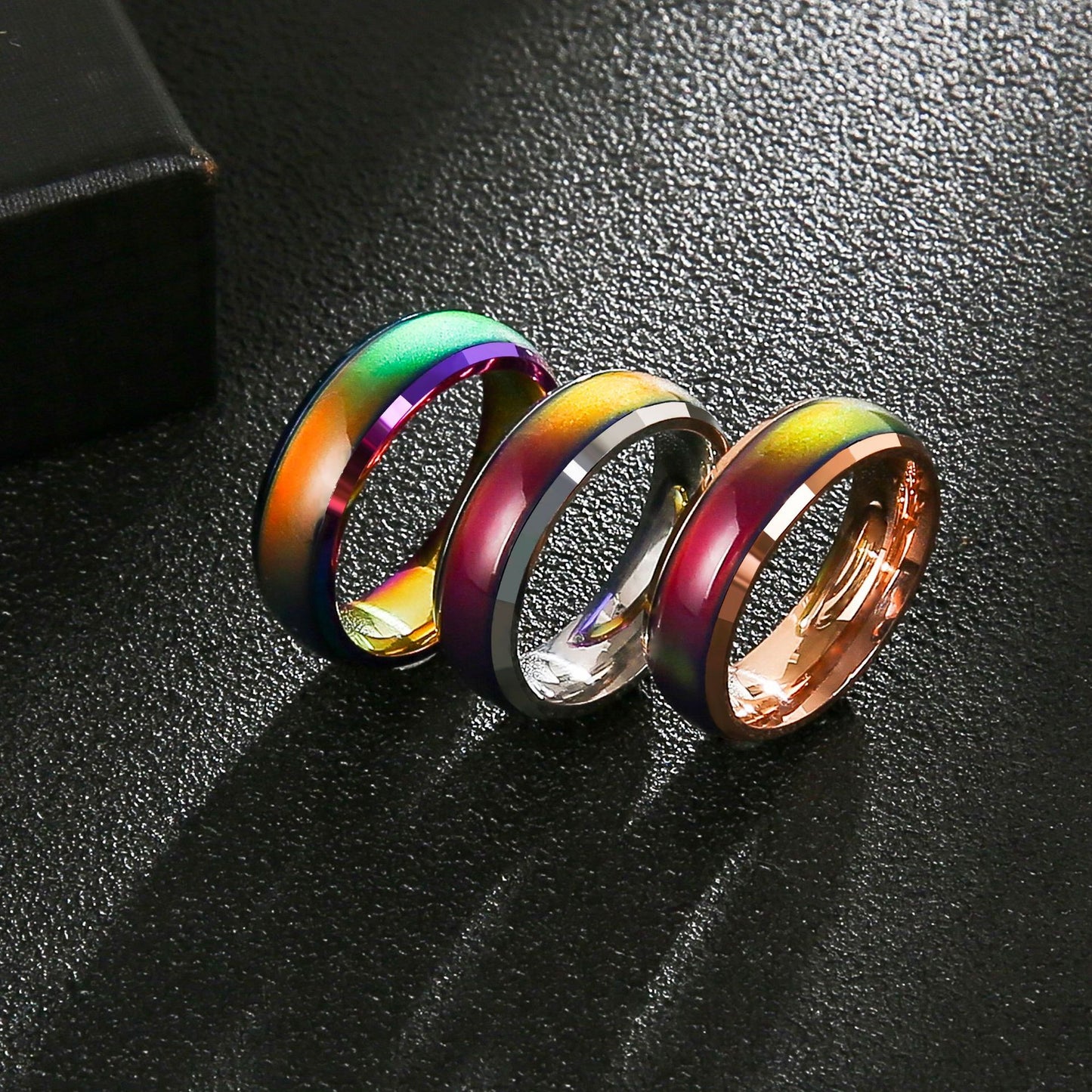 Men's Steel Does Not Fade Design Mood Rings