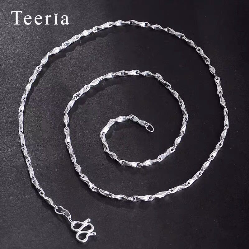 Women's Sterling Sier Melon Seeds Chain Water Necklaces