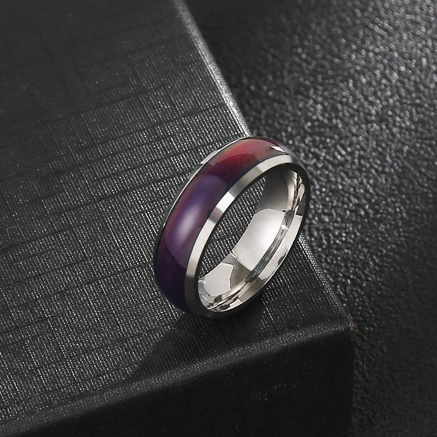 Men's Steel Does Not Fade Design Mood Rings