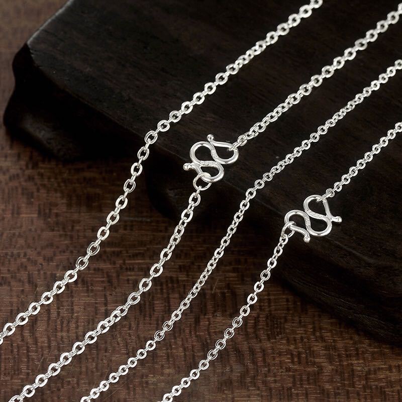 Women's Sterling Sier Melon Seeds Chain Water Necklaces