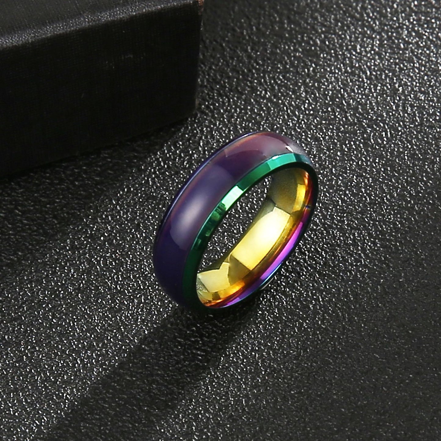 Men's Steel Does Not Fade Design Mood Rings