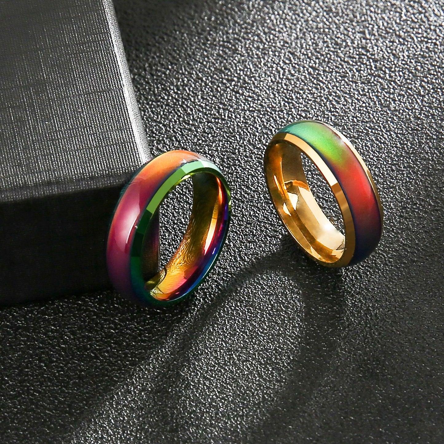 Men's Steel Does Not Fade Design Mood Rings