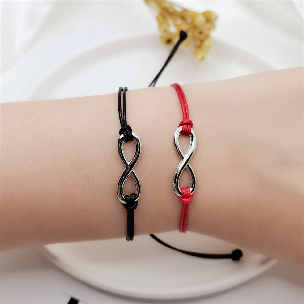 Simple Alloy Hand-woven Adjustable Wrist String Bracelets