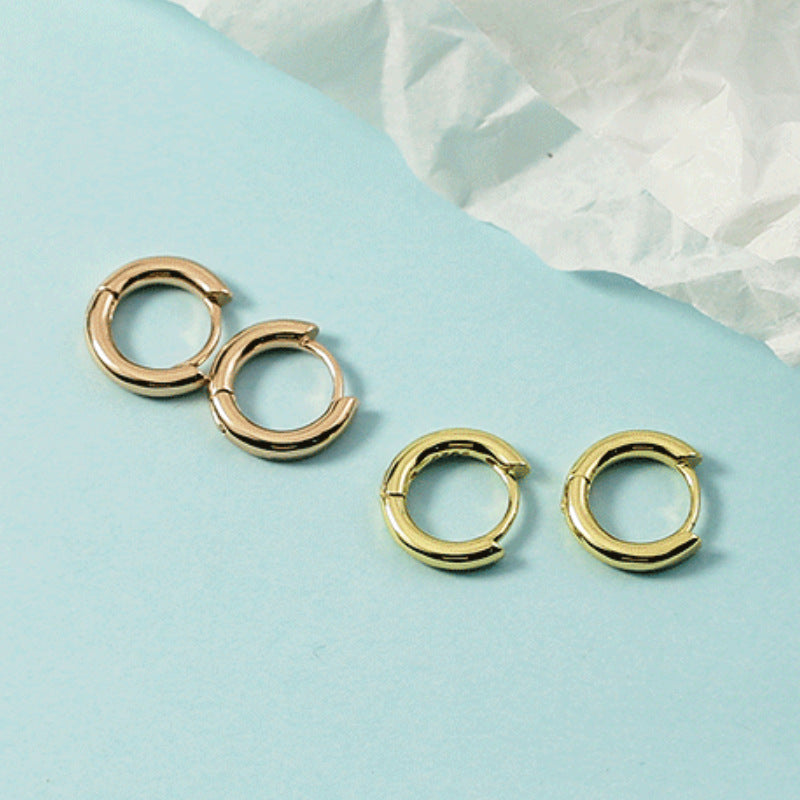 Minimalist Versatile Basic Round Clip Plain Earrings