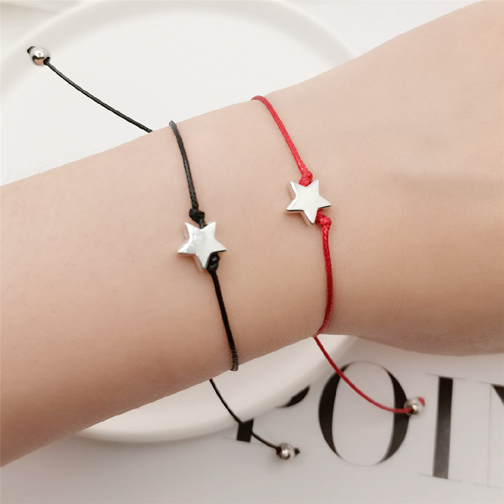 Line Woven Card Couple Wrist String Bracelets