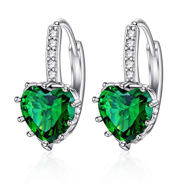Super Fairy Heart-shaped Zircon High-grade Versatile Classic Love Earrings