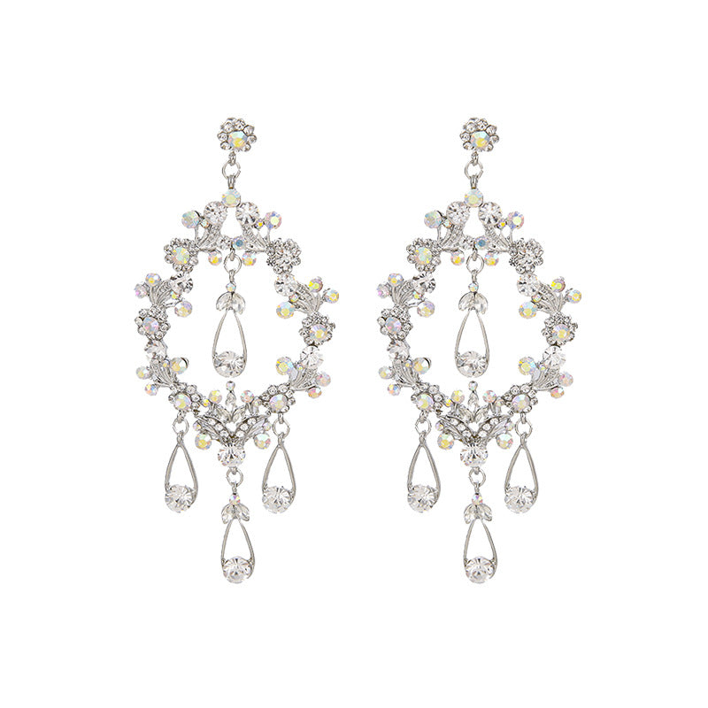 Hollow Water Drops Large Female Temperamental Earrings