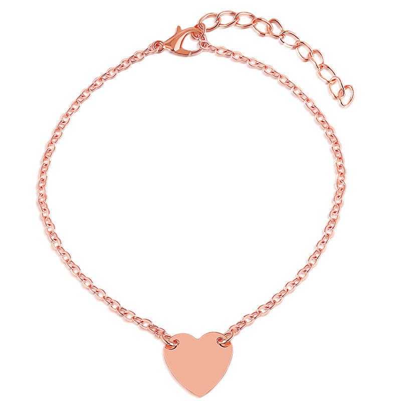 Fashion Simple Love Heart Anklet 2 Bracelets