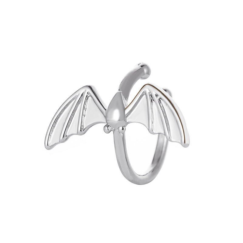 Bat Without Pierced For Couple Simple Rings