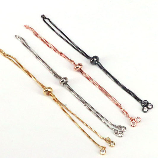 Push-pull Pull-out Adjustable Basic Chain Silicone Positioning Handmade Bracelets