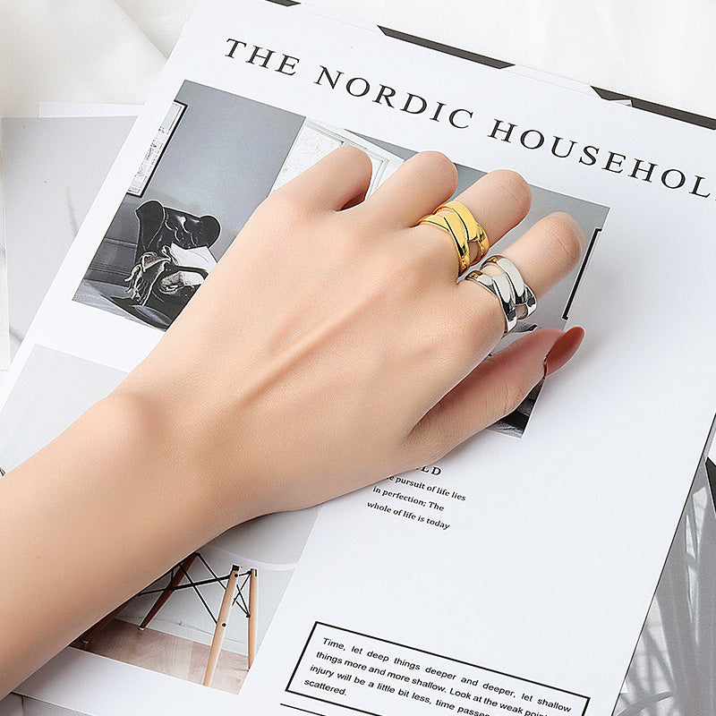 Fashion Vintage Personalized Cold Style Opening Rings