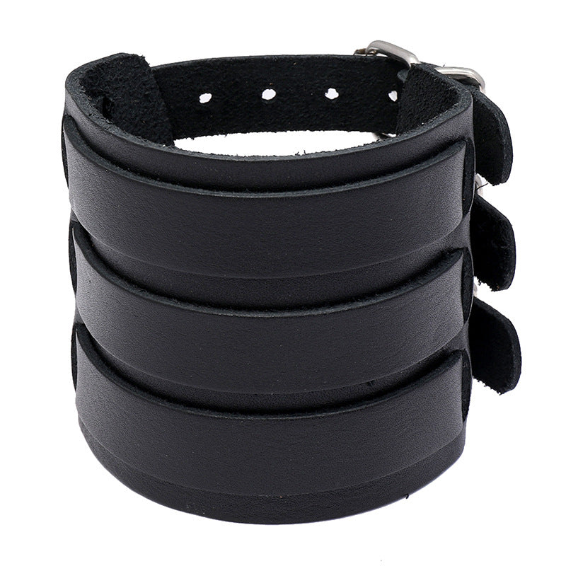 Herren Ornament Persönlichkeit Trend Retro Rinderleder Armbänder