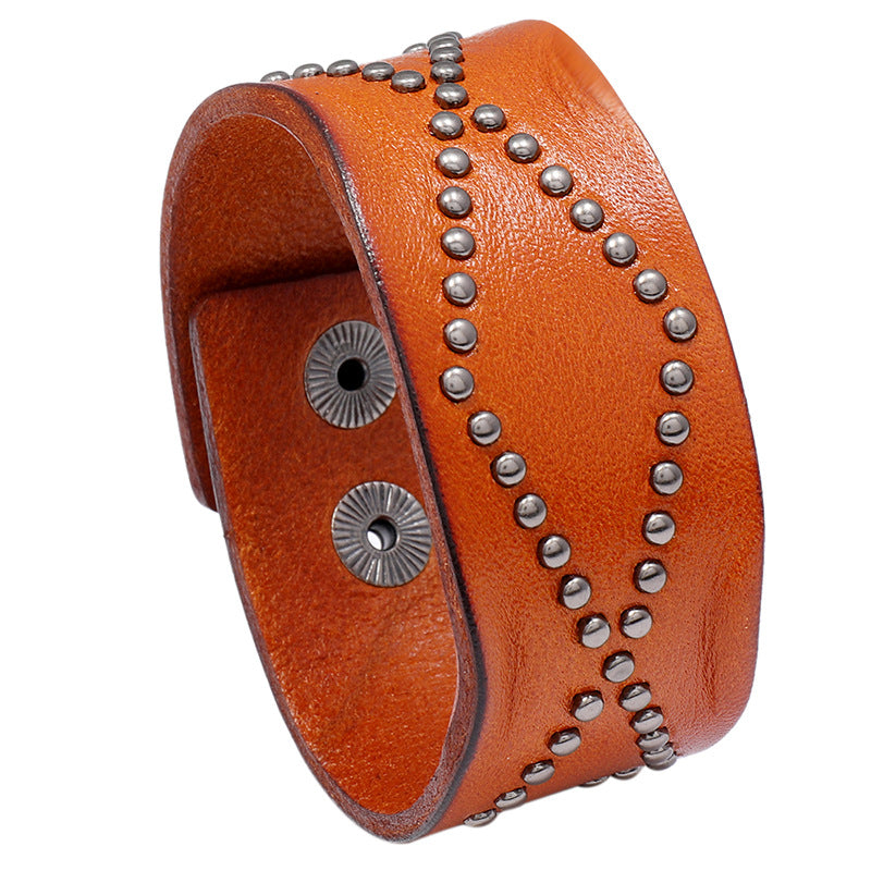 Accessories Personality Trend Punk Cattle Leather Bracelets