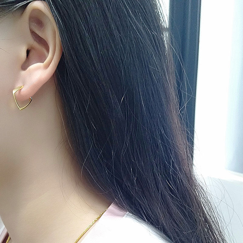 Boucles d'oreilles carrées tridimensionnelles de Style rétro pour femmes, haute sensibilité